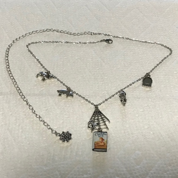 Charlotte’s Web by E. B. White Handmade Literature Necklace, Book Cover, Spider - Picture 12 of 16